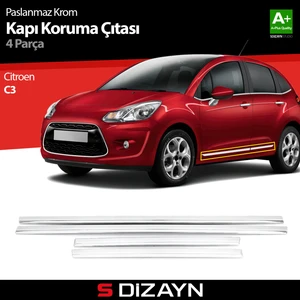 Citroen C3 Kapı Koruma Çıtası Krom 2010-2016