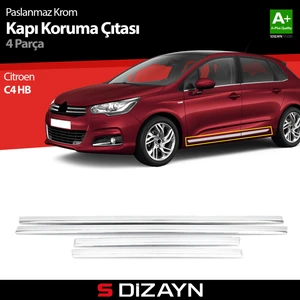 Citroen C4 HB Kapı Koruma Çıtası Krom 2010-2020