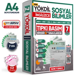 Karakutu Yayınları 2026 Yökdil Ingilizce Sosyal Bilimler Ösym Çıkmış Soru Tıpkı Basım Deneme Paketi 7li Türkiye Geneli
