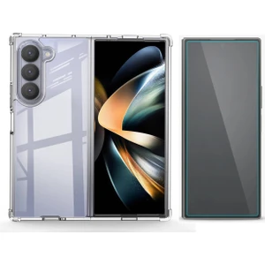 Samsung Galaxy Z Fold 6 Kılıf Zore Nitro Anti Shock Silikon Kılıf + Esnek Nano Ekran Koruyucu