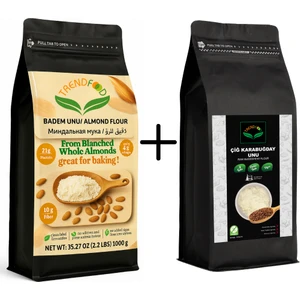 Trend Food 1 kg %100 Badem Unu (Ince Çekim)+ 1 kg %100 Çiğ Karabuğday Unu *ketojenik*glutensiz*yüksek Protein