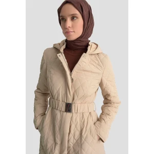 Kemerli Kapitone Kaban 25KT706 Bej