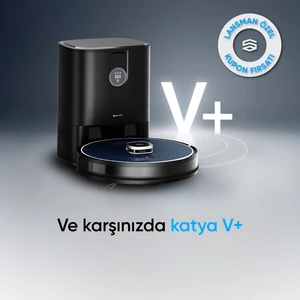 Katya V+ 10000PA Akıllı Robot Süpürge Halı için Premium Otomatik Toz Toplama Ünitesi