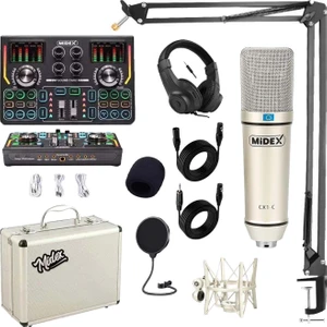 Stüdyo Ekipmanları Private Paket-3 Cx1 Mikrofon VS15 Ses Kartı Stüdyo Kayıt Seti
