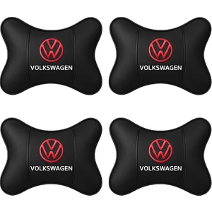 Volkswagen Kırmızı Logo Oto Boyun Yastığı – Ergonomik Destek, Konforlu Sürüş, Şık Tasarım 4 Adet