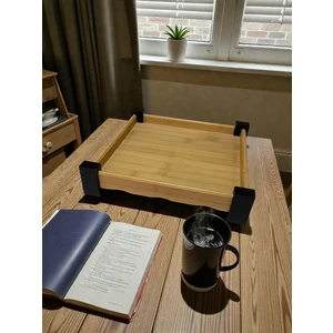 Bambu Kare Sunumluk Tepsi – Doğal Ahşap Bambu Servis Tepsisi, Kahvaltılık Sunum Tahtası, Dayanıklı Hafif Mutfak Servis Ürünü