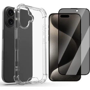 Apple iPhone 16 Kılıf Zore Nitro Anti Shock Silikon Kılıf + Hayalet Ekran Koruyucu