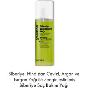 Green Label Biberiye, Hindistan Cevizi, Argan Ve Isırgan Yağı İle Zenginleştirilmiş Biberiye Saç Bakım Yağı 100 Ml