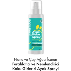 Green Label Ayak Ve Ayakkabı Koku Önleyici Koku Giderici Mantar Engelleyici Sprey Ayakkabı Deodorantı 100ml