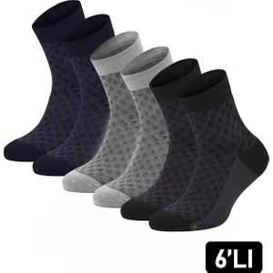 Just Inner Erkek Çorap 6'lı Yarım Konç (Bambu)