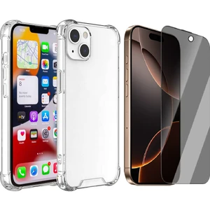 Apple iPhone 15 Kılıf Zore Nitro Anti Shock Silikon Kılıf + Hayalet Ekran Koruyucu