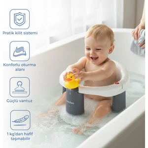 Önden Açılır Banyo & Mama Oturağı Beyaz