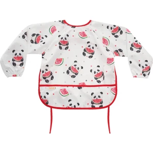 Uzun Kollu Sıvı Geçirmez Bebek Önlüğü 6-24 Ay | Mama ve Aktivite Önlüğü-Panda