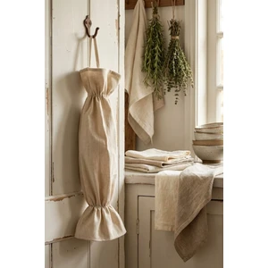 YUNUSOĞLU HOME Bej Renk Poşetlik – Mutfak Düzenleyici Askılı Çanta – 50 cm Bez Poşet Saklama Torbası