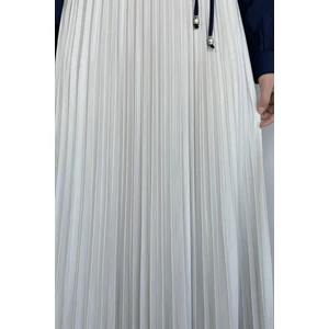 Bel Lastikli Pileli Tesettür Etek P-00019076