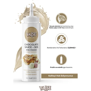 Gerçek Beyaz Çikolatalı Sos (Glutensiz) 330 gr Waffle & Pankek & Meyve & Kek & Tatlı & Dondurma