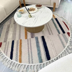 Cool Halı Palazzo 01 Multi Bukle Salon Halısı Hav Toz Vermez Mutfak Halısı Yumuşak Dokulu Çocuk Odası Halısı İskandinav Tarz Yuvarlak Halı Koridor Kesme Yolluk