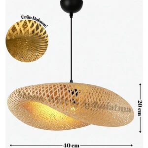 Mosso Avize Madera Bambu Sarkıt Avize – 40 cm