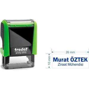 4910 Kişiye Özel İsim, Makam Ve Ünvan Kaşesi Baskı Rengi Mavi