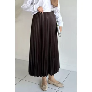 Bel Lastikli Pileli Tesettür Etek P-00019076