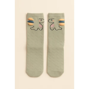 Çocuk Hayvan Desenli Soket Çorap Yeşil