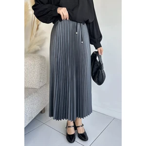 Bel Lastikli Pileli Tesettür Etek P-00019076