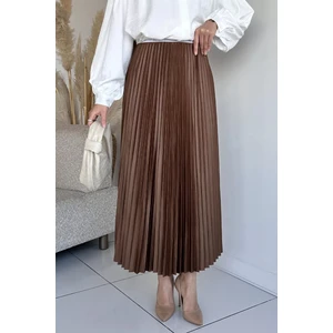 Bel Lastikli Pileli Tesettür Etek P-00019076