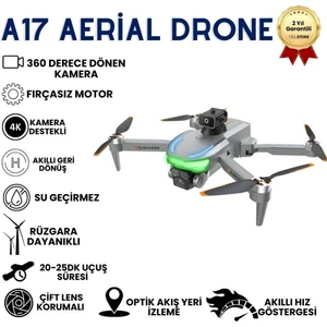 A17 Drone, Katlanabilir, Akıllı 4K Kameralı,360 Derece Roll, Havada Sabitlemeli Yüksek Hızlı Drone