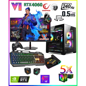 Damage X40 Ryzen 7 5700X 32GB Ram 1TB M.2 Nvme SSD RTX4060 8GB 27" 240Hz Oyuncu Masaüstü Bilgisayar