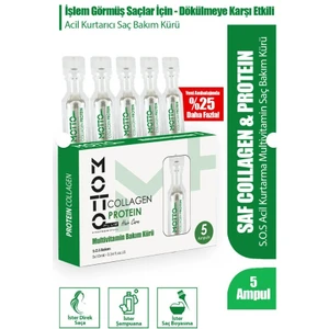 Motto Plus Professional Multivitamin Collagen - Protein Acil Kurtarma Saç Bakım Kürü 5X10ML 5 Ampul