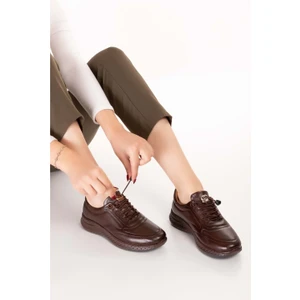 Içi Dışı Hakiki Deri Faylon Taban Hafif Spor Ayakkabı ES.110 - Kahverengi - 39 Kahverengi