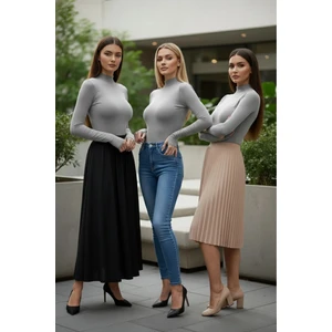 3’lü Parmak Geçmeli Kadın Body Seti