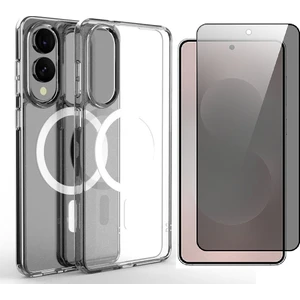 Samsung Galaxy S25 Edge Kılıf Kamera Korumalı M-safe Sert PC Zore Porto Kapak + Hayalet Ekran Koruyucu