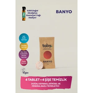 Doğal Kaynaklı Bitkisel ve Mineral Bazlı Banyo Temizleyici Tablet - 4 Tablet - Kireç Sökücü