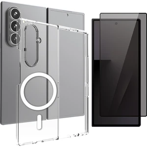 Samsung Galaxy Z Fold 7 Kılıf Kamera Korumalı M-Safe Sert Pc Zore Porto Kapak + Hayalet Ekran Koruyucu
