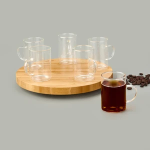 Borosilikat Cam 6'lı Kupa Seti - Şeffaf - 200 ml