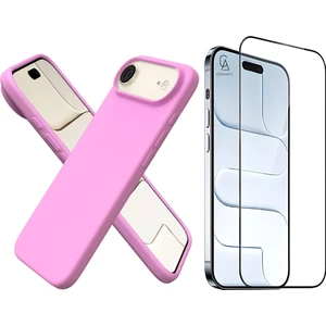 Apple iPhone 17 Air Uyumlu Içi Kadife Lansman Kılıf ve 5d Tam Kaplayan Cam Ekran Koruyucu