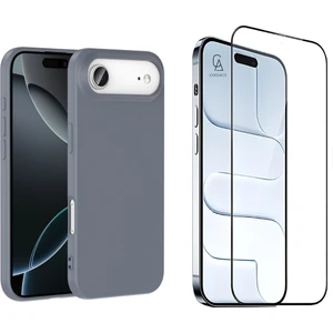 Apple iPhone 17 Air Uyumlu Içi Kadife Lansman Kılıf ve 5d Tam Kaplayan Cam Ekran Koruyucu