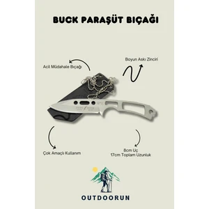 Paslanmaz Çelik Paraşüt Bıçağı - 17 cm