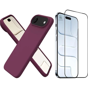 Apple iPhone 17 Air Uyumlu Içi Kadife Lansman Kılıf ve 5d Tam Kaplayan Cam Ekran Koruyucu