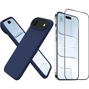 Apple iPhone 17 Air Uyumlu Içi Kadife Lansman Kılıf ve 5d Tam Kaplayan Cam Ekran Koruyucu