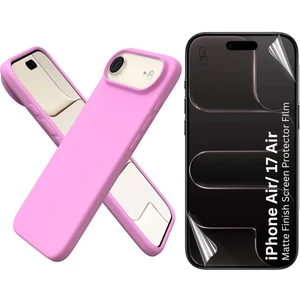 Apple iPhone 17 Air Uyumlu Içi Kadife Lansman Kılıf ve Mat Seramik Tam Kaplayan Cam Ekran Koruyucu