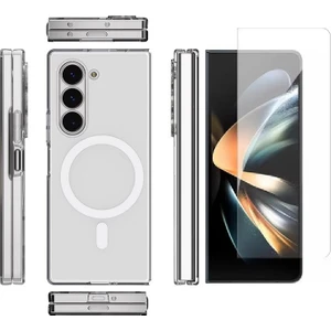 Samsung Galaxy Z Fold 6 Kılıf Kamera Korumalı M-Safe Sert Pc Zore Porto Kapak + Nano Ekran Koruyucu