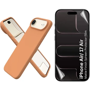 Apple iPhone 17 Air Uyumlu Içi Kadife Lansman Kılıf ve Mat Seramik Tam Kaplayan Cam Ekran Koruyucu