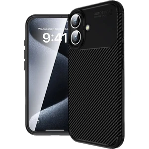 Royal Case iPhone 16 Plus Kılıf Esnek Karbon Desenli Şık Premium Silikon Kapak Ryc/a.f.karbon