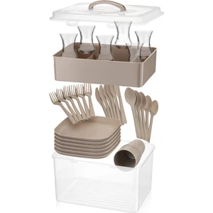 33 Parça Taşınabilir Piknik – Kamp – Misafir Seti