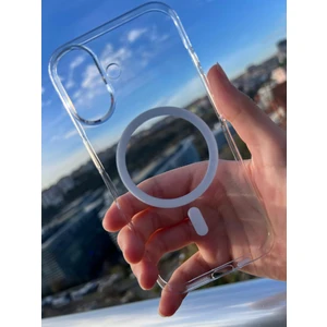 Pirok Store iPhone 16 Magsafe Uyumlu Sararmaz Sert Mika Kristal Netliğinde Ultra Ince Hafif Pc Kılıf