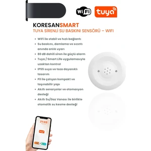 Tuya Sirenli Su Baskını Sensörü – Wifi