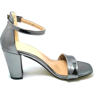 191205 Platin Rugan Kadın Tek Bant Abiye Ayakkabı