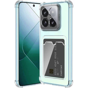 Case World Caseworld Xiaomi Mi 15 Pro Kapak ile Uyumlu Kamera Korumalı Kartlıklı Darbe Emici Özellikli Şeffaf Silikon Kılıf